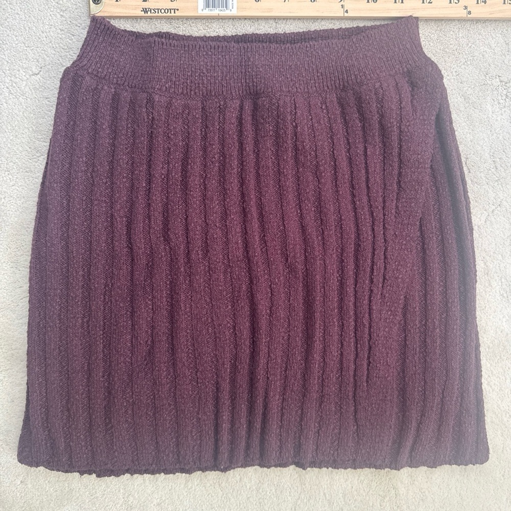 Free People Rosemary Cotton Blend Sweater Miniskirt Set in Plum Jam Size Medium - Picture 14 of 15